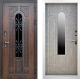Входная металлическая Дверь Престиж TERMO с терморазрывом Лацио Дуб White с окном и ковкой Бетон светлый в Голицыно