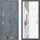 Входная металлическая Дверь Лабиринт (LABIRINT) Бетон Зеркало 19 Белый софт в Голицыно