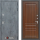 Входная металлическая Дверь Лабиринт (LABIRINT) Бетон 03 Орех бренди в Голицыно