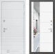 Входная металлическая Дверь Лабиринт (LABIRINT) Трендо Зеркало 19 Белый софт в Голицыно