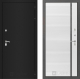 Входная металлическая Дверь Лабиринт (LABIRINT) Classic шагрень черная 22 Белый софт в Голицыно