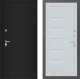 Входная металлическая Дверь Лабиринт (LABIRINT) Classic шагрень черная 14 Дуб кантри белый горизонтальный в Голицыно
