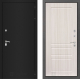 Входная металлическая Дверь Лабиринт (LABIRINT) Classic шагрень черная 03 Сандал белый в Голицыно