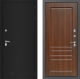 Входная металлическая Дверь Лабиринт (LABIRINT) Classic шагрень черная 03 Орех бренди в Голицыно