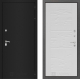 Входная металлическая Дверь Лабиринт (LABIRINT) Classic шагрень черная 06 Белое дерево в Голицыно
