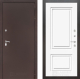 Входная металлическая Дверь Лабиринт (LABIRINT) Classic антик медь 26 Белый (RAL-9003) в Голицыно