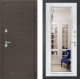 Дверь Лабиринт (LABIRINT) Смоки Зеркало Фацет с багетом Белый софт в Голицыно