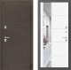 Дверь Лабиринт (LABIRINT) Смоки Зеркало 19 Белый софт в Голицыно