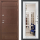 Дверь Лабиринт (LABIRINT) Термо Лайт Зеркало Фацет с багетом Белый софт в Голицыно