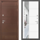 Входная металлическая Дверь Лабиринт (LABIRINT) Термо Лайт Зеркало 19 Белый софт в Голицыно