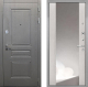 Входная металлическая Дверь Интекрон (INTECRON) Брайтон Графит ФЛЗ-516 Зеркало Сосна белая в Голицыно