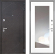 Входная металлическая Дверь Интекрон (INTECRON) Сенатор Лучи ФЛЗ-120-М Зеркало Белый матовый в Голицыно