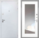 Входная металлическая Дверь Интекрон (INTECRON) Колизей White ФЛЗ-120-М Зеркало Белый матовый в Голицыно