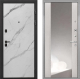 Входная металлическая Дверь Интекрон (INTECRON) Профит Black Мрамор Арктик ФЛЗ-516 Зеркало Сосна белая в Голицыно