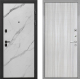 Входная металлическая Дверь Интекрон (INTECRON) Профит Black Мрамор Арктик В-07 с молдингом Сандал белый в Голицыно