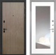 Входная металлическая Дверь Интекрон (INTECRON) Профит Black Венге Коричневый ФЛЗ-120-М Зеркало Белый матовый в Голицыно