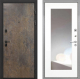 Дверь Интекрон (INTECRON) Профит Black Гранж ФЛЗ-120-М Зеркало Белый матовый в Голицыно