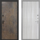 Входная металлическая Дверь Интекрон (INTECRON) Профит Black Гранж В-07 с молдингом Сандал белый в Голицыно
