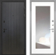 Входная металлическая Дверь Интекрон (INTECRON) Профит Black ФЛ-295 ФЛЗ-120-М Зеркало Белый матовый в Голицыно