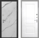 Входная металлическая Дверь Интекрон (INTECRON) Гектор Мрамор Арктик Альба Роял Вуд белый в Голицыно