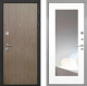 Дверь Интекрон (INTECRON) Гектор Венге Коричневый ФЛЗ-120-М Зеркало Белый матовый в Голицыно