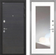Входная металлическая Дверь Интекрон (INTECRON) Гектор Эковенге ФЛЗ-120-М Зеркало Белый матовый в Голицыно