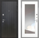 Входная металлическая Дверь Интекрон (INTECRON) Гектор ФЛ-295 ФЛЗ-120-М Зеркало Белый матовый в Голицыно