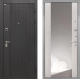 Входная металлическая Дверь Интекрон (INTECRON) Олимпия Black 4К ФЛЗ-516 Зеркало Сосна белая в Голицыно