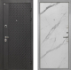 Входная металлическая Дверь Интекрон (INTECRON) Олимпия Black 4К Гладкая Мрамор натуральный арктик в Голицыно