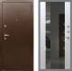 Входная металлическая Дверь Рекс (REX) 1А Медный Антик СБ-16 Зеркало Белый ясень в Голицыно