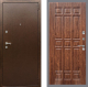 Входная металлическая Дверь Рекс (REX) 1А Медный Антик FL-33 орех тисненый в Голицыно