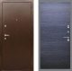 Входная металлическая Дверь Рекс (REX) 1А Медный Антик GL Дуб тангенальный черный в Голицыно