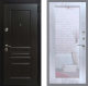 Входная металлическая Дверь Рекс (REX) Премиум-Н Зеркало Пастораль Сандал белый в Голицыно