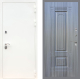 Входная металлическая Дверь Рекс (REX) 5 Белая Шагрень FL-2 Сандал грей в Голицыно