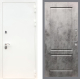 Входная металлическая Дверь Рекс (REX) 5 Белая Шагрень FL-117 Бетон темный в Голицыно