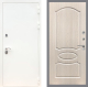 Входная металлическая Дверь Рекс (REX) 5 Белая Шагрень FL-128 Беленый дуб в Голицыно