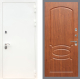 Входная металлическая Дверь Рекс (REX) 5 Белая Шагрень FL-128 Морёная берёза в Голицыно