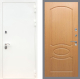 Входная металлическая Дверь Рекс (REX) 5 Белая Шагрень FL-128 Дуб в Голицыно