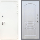 Входная металлическая Дверь Рекс (REX) 5 Белая Шагрень FL-128 Лиственница беж в Голицыно