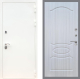 Входная металлическая Дверь Рекс (REX) 5 Белая Шагрень FL-128 Сандал белый в Голицыно