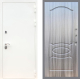Входная металлическая Дверь Рекс (REX) 5 Белая Шагрень FL-128 Сандал грей в Голицыно