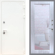 Входная металлическая Дверь Рекс (REX) 5 Белая Шагрень Зеркало Пастораль Сандал белый в Голицыно