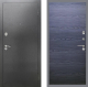 Входная металлическая Дверь Рекс (REX) 2А Серебро Антик GL Дуб тангенальный черный в Голицыно
