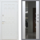 Входная металлическая Дверь Рекс (REX) 8 Силк Сноу СБ-16 Зеркало Белый ясень в Голицыно