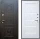 Входная металлическая Дверь Рекс (REX) 10 СБ-14 стекло белое Сандал белый в Голицыно