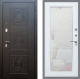Входная металлическая Дверь Рекс (REX) 10 Зеркало Пастораль Белый ясень в Голицыно