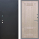 Входная металлическая Дверь Рекс (REX) 1A Черный Муар FL-2 Беленый дуб в Голицыно