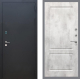 Входная металлическая Дверь Рекс (REX) 1A Черный Муар FL-117 Бетон светлый в Голицыно