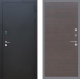 Входная металлическая Дверь Рекс (REX) 1A Черный Муар GL венге поперечный в Голицыно