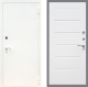 Входная металлическая Дверь Рекс (REX) 1А Белая шагрень Сити Белый ясень в Голицыно